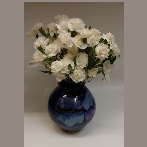 Click to view detail for #220723 Vase Cobalt Blue $24